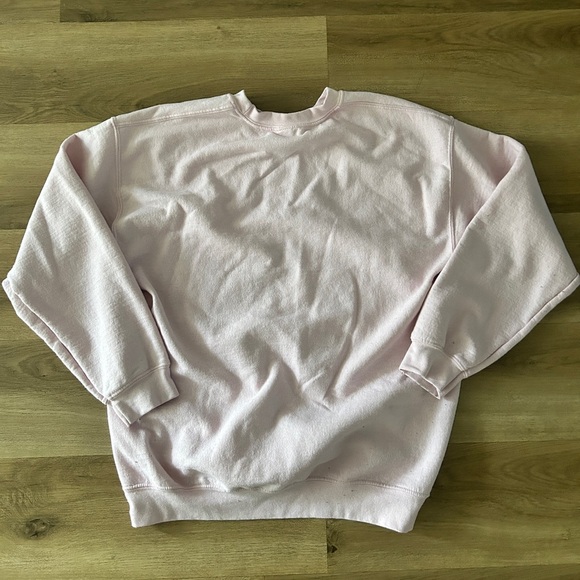 Handmade Pink Nike Fleece Sweater with Angel from Lilo & Stitch Design, L- USED - Picture 7 of 8